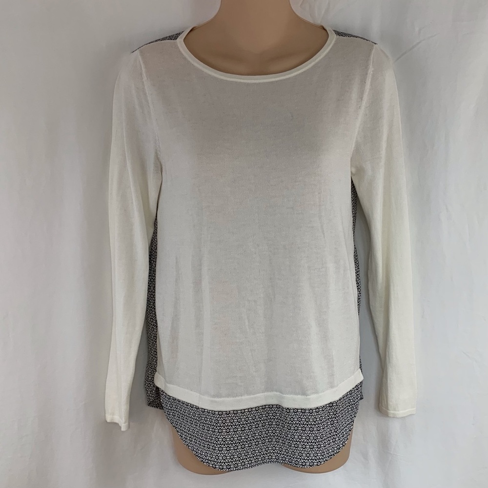 LOFT Tunic Style Long Sleeve Elegant Top Shirt XSP